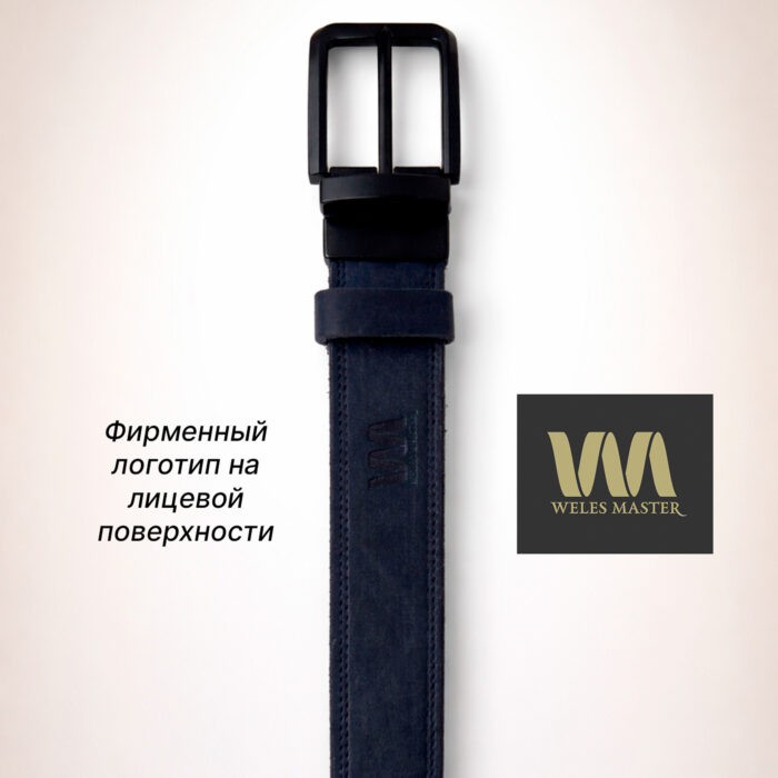 06 для сайта ремень из натуральной кожи ручной работы синий