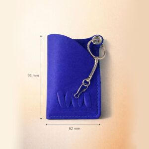 картхолдер из натуральной кожи ручной работы синий