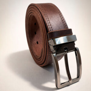 ремень мужской из натуральной кожи ручной работы прошитый