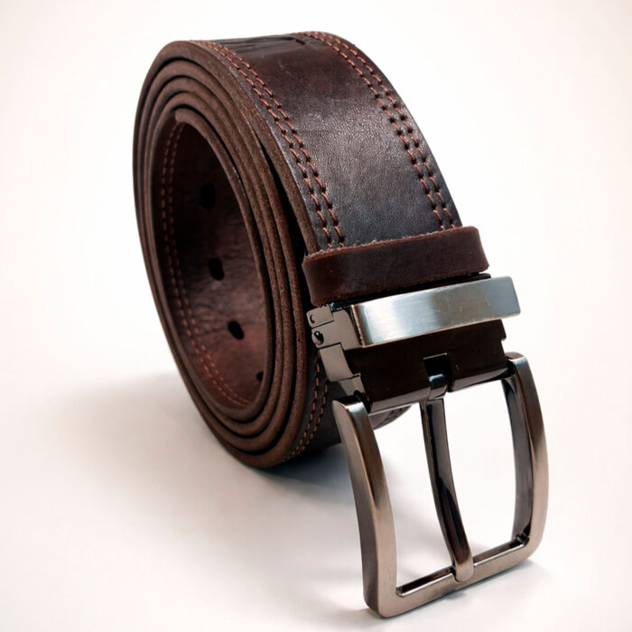 1 ремень мужской из натуральной кожи ручной работы прошитый