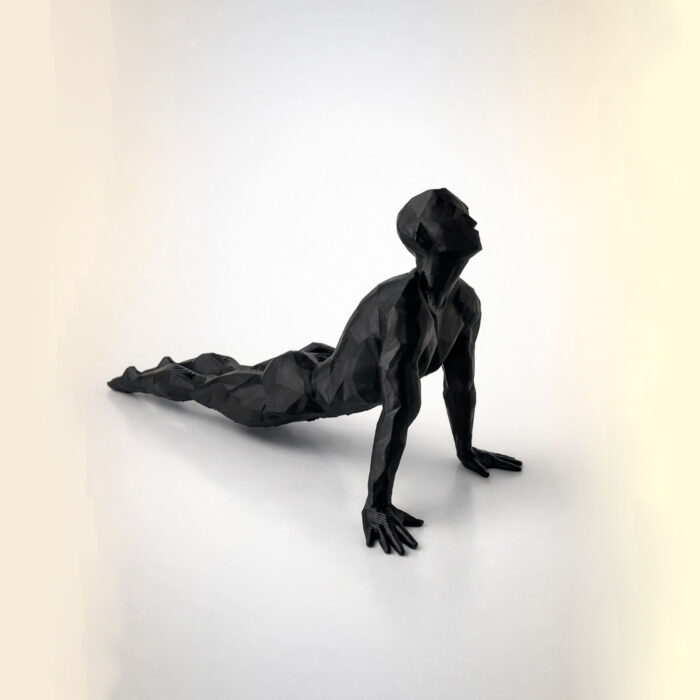 Статуэтка йога человек полигональная для интерьера