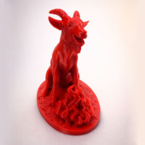 Фигурка сувенир коза (овца) красная новогодний декор