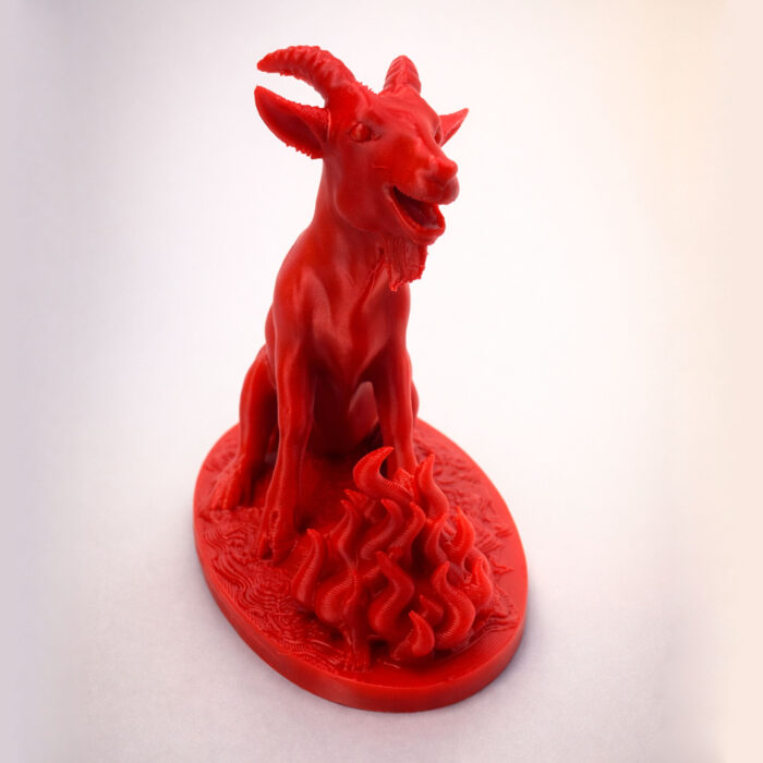 Фигурка сувенир коза (овца) красная новогодний декор