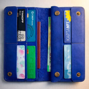 Мужской кошелёк из натуральной кожи “Маэстро” — портмоне с отделением под паспорт