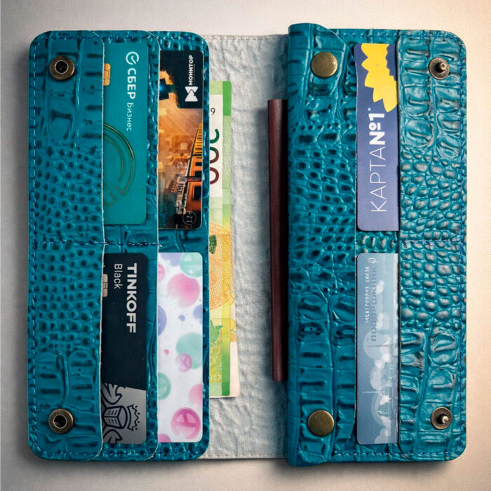 Мужской кошелёк из натуральной кожи "Маэстро" — портмоне с отделением под паспорт