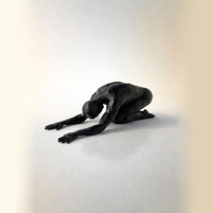 2 Статуэтка "Йога-человек" чёрная полигональная