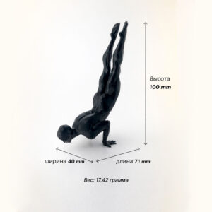 3 Статуэтка йога человек полигональная для интерьера