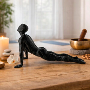 Статуэтка йога человек полигональная для интерьера