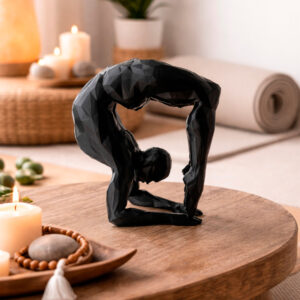 Статуэтка йога человек полигональная для интерьера