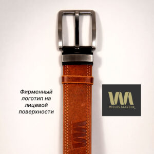 ремень мужской из натуральной кожи ручной работы прошитый