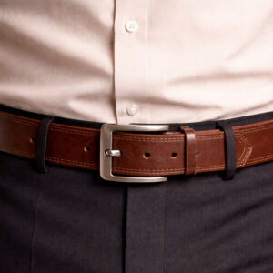 8 ремень мужской из натуральной кожи ручной работы прошитый