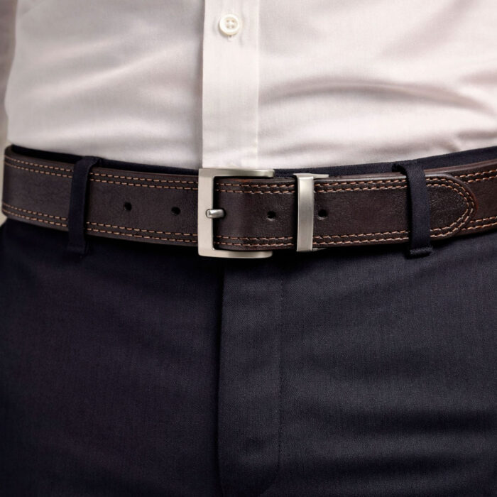 8 ремень мужской из натуральной кожи ручной работы прошитый