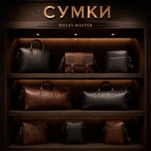 Коллекция кожаных сумок Weles Master для мужчин и женщин.