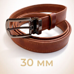 ремень женский из натуральной кожи ручной работы 30 мм