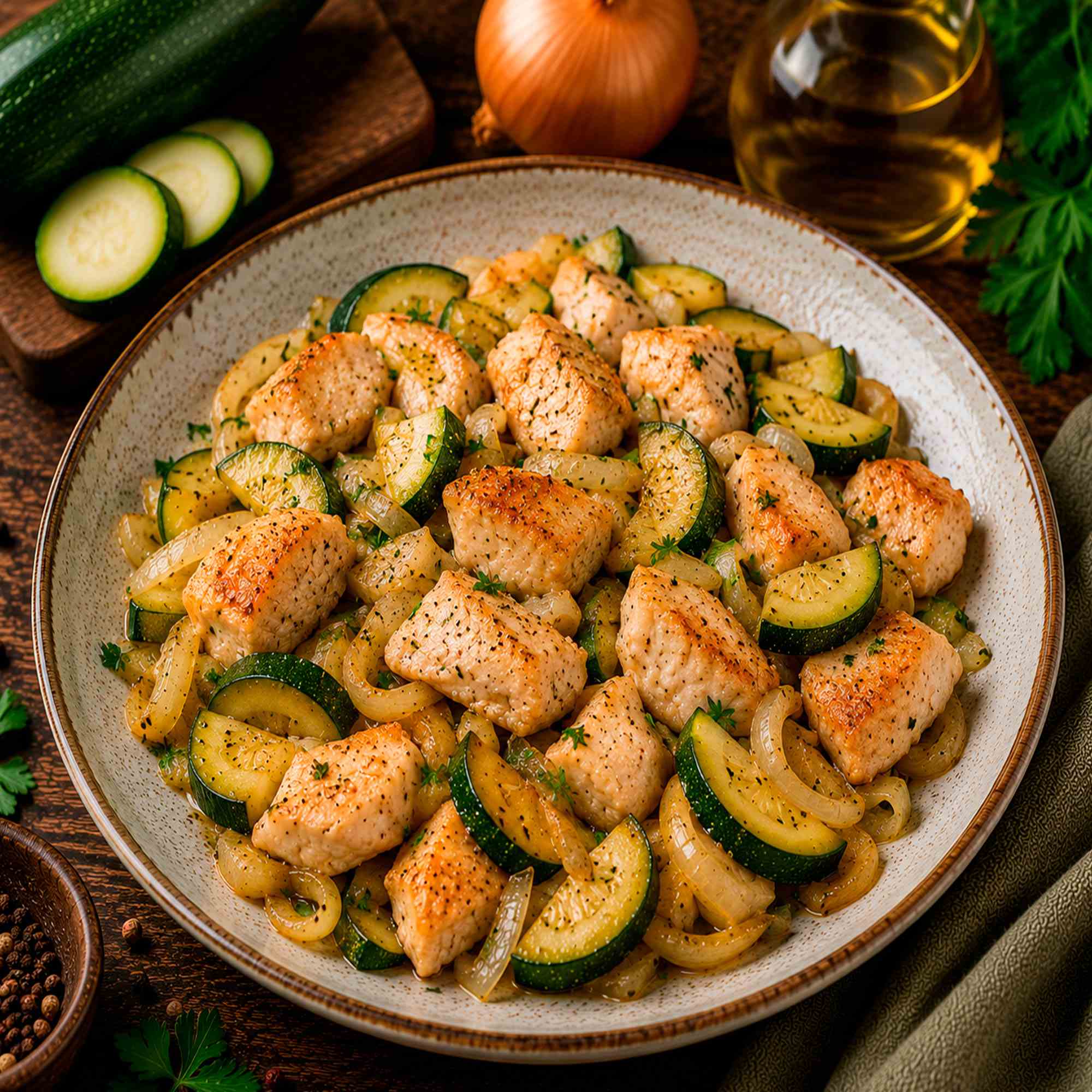 Индейка с кабачками