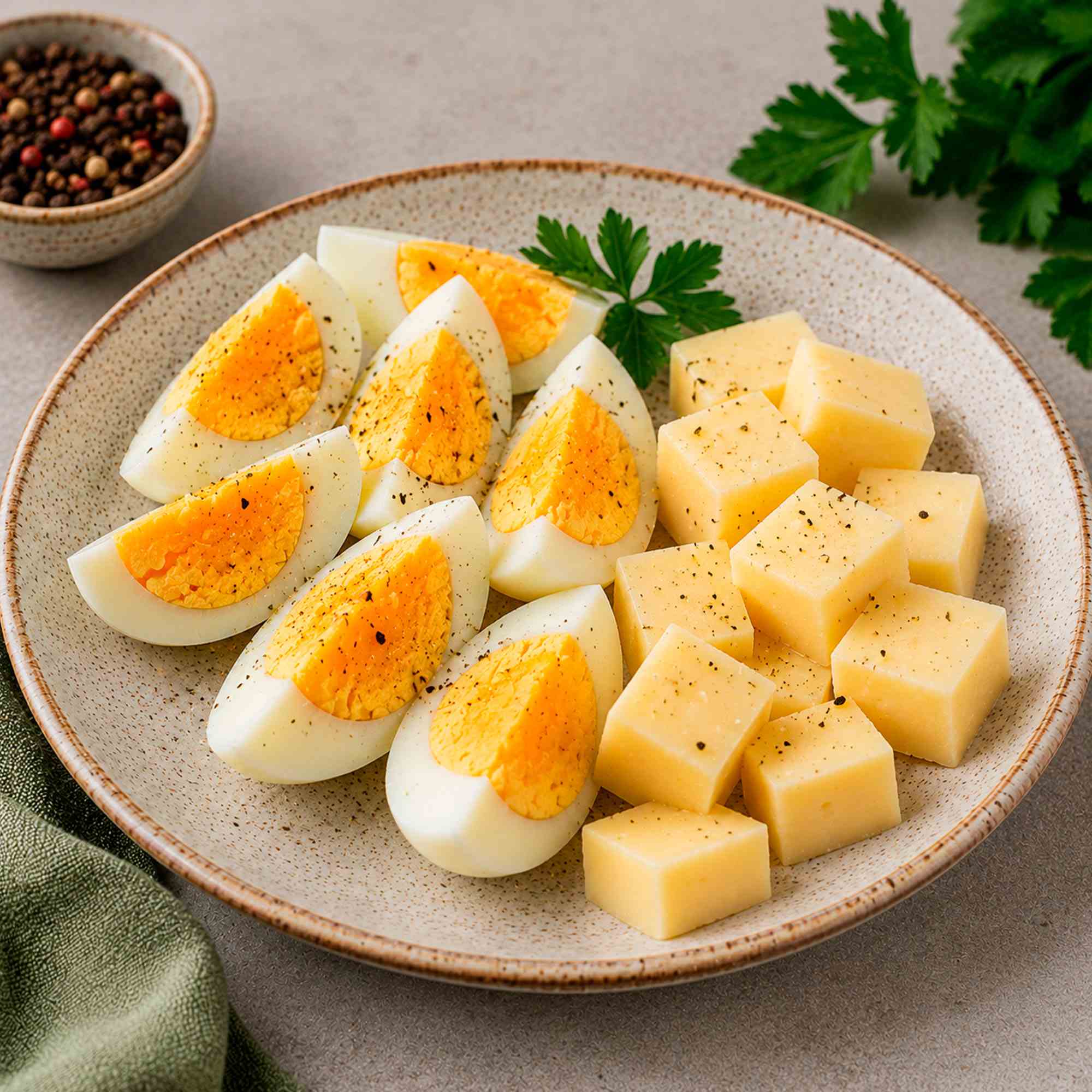 Яйца с лёгким сыром