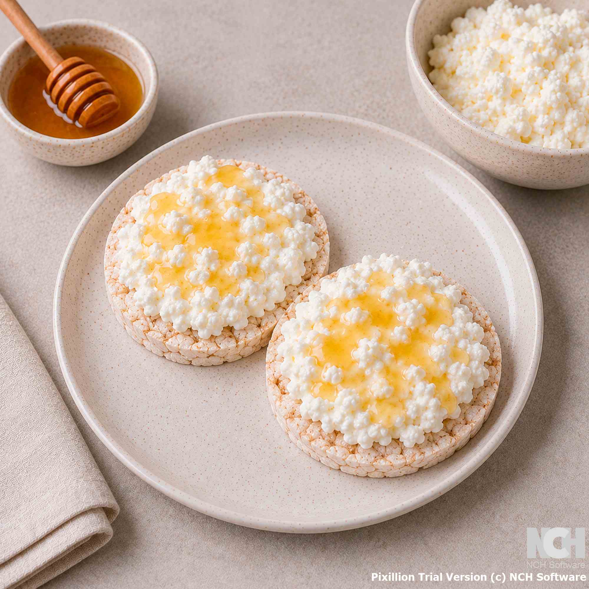 Хлебцы с творогом и мёдом