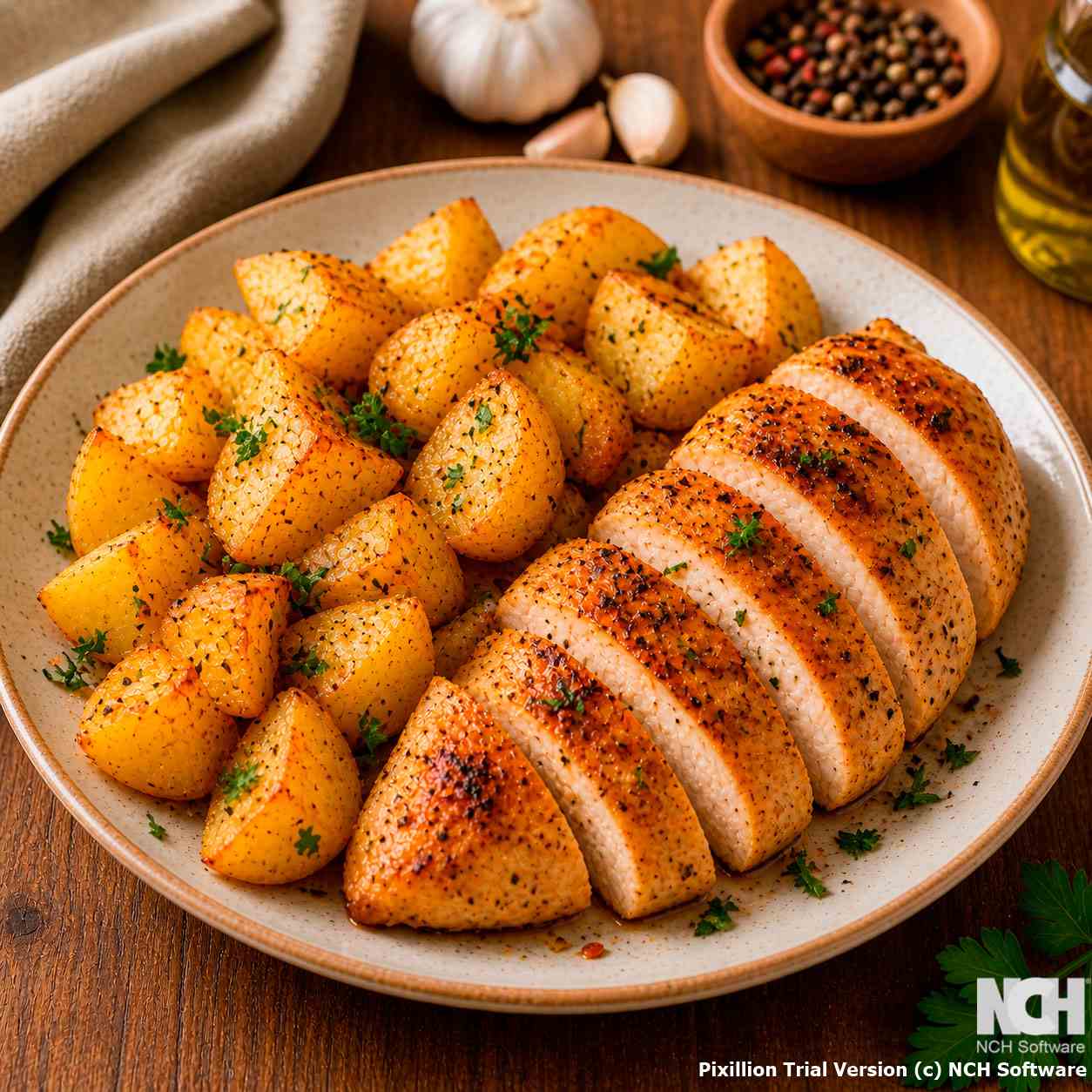 Курица с картофелем