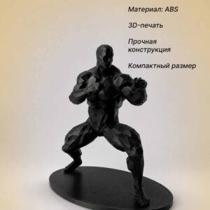 04 для сайта Сильный человек №006 — полигональная статуэтка спортсмена