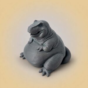 2 Серая коллекционная фигурка Дракон Пых из PETG