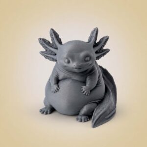 2 Серая коллекционная фигурка Аксолотль Плюх из PETG