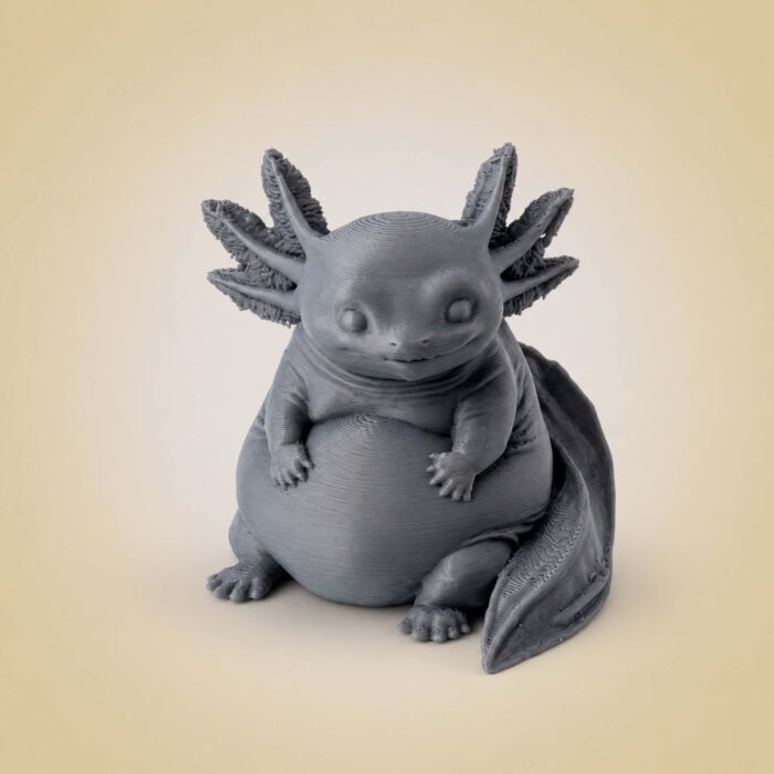 2 Серая коллекционная фигурка Аксолотль Плюх из PETG