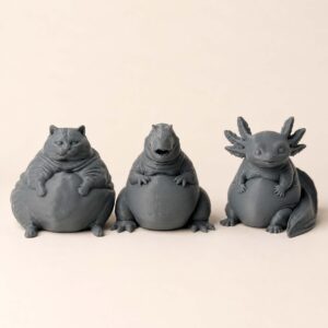 6 Серая коллекционная фигурка Дракон Пых из PETG